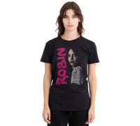 Stranger Things Robin Neo Homage Ladies T Shirt, Black, Large