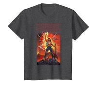 Stranger Things Rock on Eddie T-Shirt, Enfant, Chiné Foncé, 10 Ans
