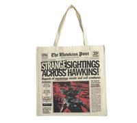 Stranger Things Sac shopping réutilisable avec design rétro | Grand sac en tissu pour le shopping et l'utilisation quotidienne