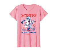 Stranger Things Scoops Ahoy Salon de crème glacée Rouge/Bleu T-Shirt, Femme, Rose, S