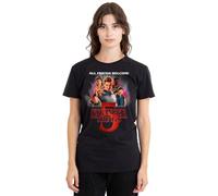 Stranger Things Season Five Poster Ladies T Shirt, Black, XX-Large