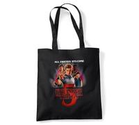 Stranger Things Season Five Poster Sac Fourre-Tout Réutilisable Pour Faire Ses Courses, Noire