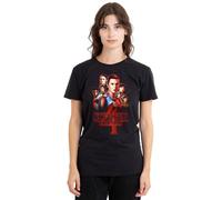 Stranger Things Season Four Poster Ladies T Shirt, Black, XX-Large