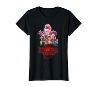 Stranger Things Season Three Poster T-Shirt, Femme, Noir, XL