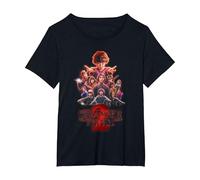 Stranger Things Season Two Poster T-Shirt, Femme Grandes Tailles, Noir, 4X