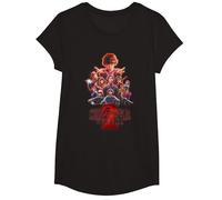 Stranger Things Season Two Poster T-Shirt, Fille, Noir, XS