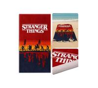 Stranger Things Serviette de plage à séchage rapide, serviette de bain en coton 70x140 cm OEKO-TEX