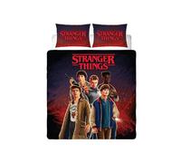 Parure housse de couette et taie d'oreiller double Stranger Things Flames