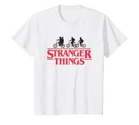 Stranger Things Silhouette Bike Logo T-Shirt, Enfant, Blanc, 2 Ans