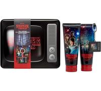 Stranger Things Static Tv Tin Set 100 ml Shampoing, après-shampoing et après-shampoing pour le corps 100 ml