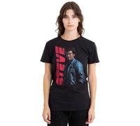 Stranger Things Steve Neo Homage Ladies T Shirt, Black, Small