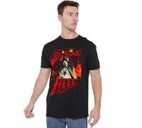 Stranger Things Stranger Things Eddie Munson Raising Hell Unisex T Shirt, Black T-Shirt Mixte (Lot de 1)