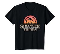 Stranger Things Sunset Logo T-Shirt, Enfant, Noir, 3 Ans