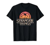Stranger Things Sunset Logo T-Shirt, Homme, Noir, 6XL