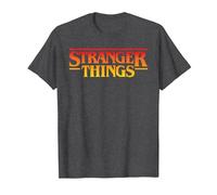 Stranger Things Sunset Pixel Logo T-Shirt, Homme, Chiné Foncé, 4XL