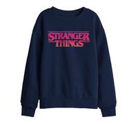 Stranger Things Sweat-Shirt pour Enfant avec Logo Coucher de Soleil, Noir, 9-11 Ans