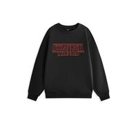 Stranger Things Sweat-shirt unisexe noir | Manches longues, col rond, imprimé « STRANGER THINGS » | Produits dérivés de la série télévisée culte | Produits dérivés