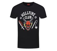 Stranger Things T-shirt avec logo Hellfire Club Noir