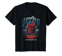 Stranger Things Vecna Evil Band 86 T-Shirt, Enfant, Noir, 3 Ans