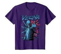 Stranger Things Vecna One Hand Out Pose T-Shirt, Enfant, Violet, 2 Ans