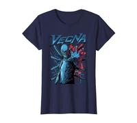 Stranger Things Vecna One Hand Out Pose T-Shirt, Femme, Bleu Marine, XL