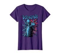 Stranger Things Vecna One Hand Out Pose T-Shirt, Femme, Violet, XL