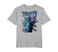 Stranger Things Vecna One Hand Out Pose T-Shirt, Homme Grandes Tailles, Gris Chiné, 6X Tall