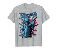 Stranger Things Vecna One Hand Out Pose T-Shirt, Homme, Gris Chiné, M