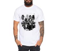 Stranger Upside Down - T-Shirt pour Homme Things Demogorgon Elfie Dustin Jane Hopper Upside Down TV blu-Ray DVD, Größe2:XXXX-Large, Farbe2:Blanc