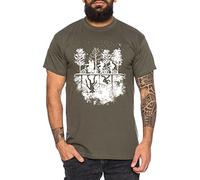 Stranger Upside Down - T-Shirt pour Homme Things Demogorgon Elfie Dustin Jane Hopper Upside Down TV blu-Ray DVD, Größe2:Medium, Farbe2:Kaki