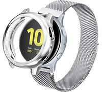 STRAP compatible avec compatible avec Samsung Galaxy Watch 42 mm/Active 2 / Galaxy Watch 3 41mm 20 mm Bracelet en maille en métal en acier inoxydable pour Samsung Gear Sport/Huawei GT2 42 mm