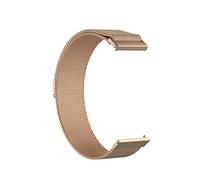 Strap-it 18mm Bracelet de Montre Réglable en maille Milanaise acier inoxydable - Remplacement Bracelet en métal pour Montre Connectée pour Homme et Femme - Or Rose