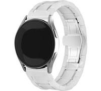 Strap-it Bracelet acier céramique - compatible pour Amazfit GTR 3 (Pro) (blanc/argent) G