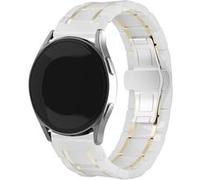 Strap-it Bracelet acier céramique - compatible pour Polar Pacer (blanc/or) G