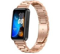 Strap-it Bracelet acier - compatible pour Huawei Band 8 (or rose) G