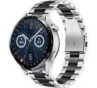 Strap-it Bracelet acier - compatible pour Huawei Watch GT 3 46mm (argent/noir) G