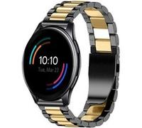 Strap-it Bracelet acier - compatible pour Oneplus Watch (noir/or) G
