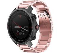 Strap-it Bracelet acier - compatible pour Polar Grit X Pro (rose) G