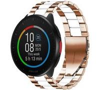 Strap-it Bracelet acier - compatible pour Polar Pacer (or rose/blanc) G