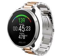 Strap-it Bracelet acier - compatible pour Polar Unite (argent/or rose) G