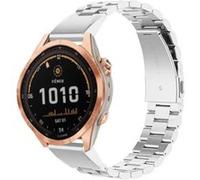 Strap-it Bracelet acier - compatible pour Samsung Galaxy WatchFenix 7s (argent) G