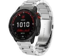 Strap-it Bracelet acier - compatible pour Samsung Galaxy WatchFenix 7x (argent) G