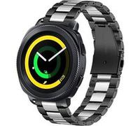 Strap-it Bracelet acier - compatible pour Samsung Gear Sport (noir/argent) G
