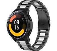 Strap-it Bracelet acier - compatible pour Xiaomi Watch S1 (noir/argent) G