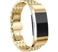 Strap-it Bracelet acier dragon - compatible pour Fitbit Charge 3 (or) G