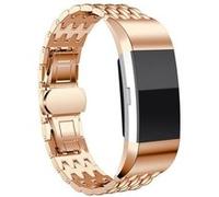 Strap-it Bracelet acier dragon - compatible pour Fitbit Charge 3 (or rose) G