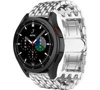 Strap-it Bracelet acier dragón - compatible pour Samsung Galaxy Watch 4 Classic 46mm (argent) G