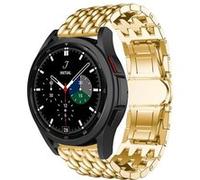 Strap-it Bracelet acier dragón - compatible pour Samsung Galaxy Watch 4 Classic 46mm (doré) G