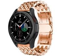 Strap-it Bracelet acier dragón - compatible pour Samsung Galaxy Watch 4 Classic 46mm (or rose) G