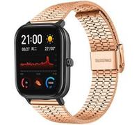 Strap-it Bracelet acier luxe - compatible pour Amazfit GTS (or rose) G